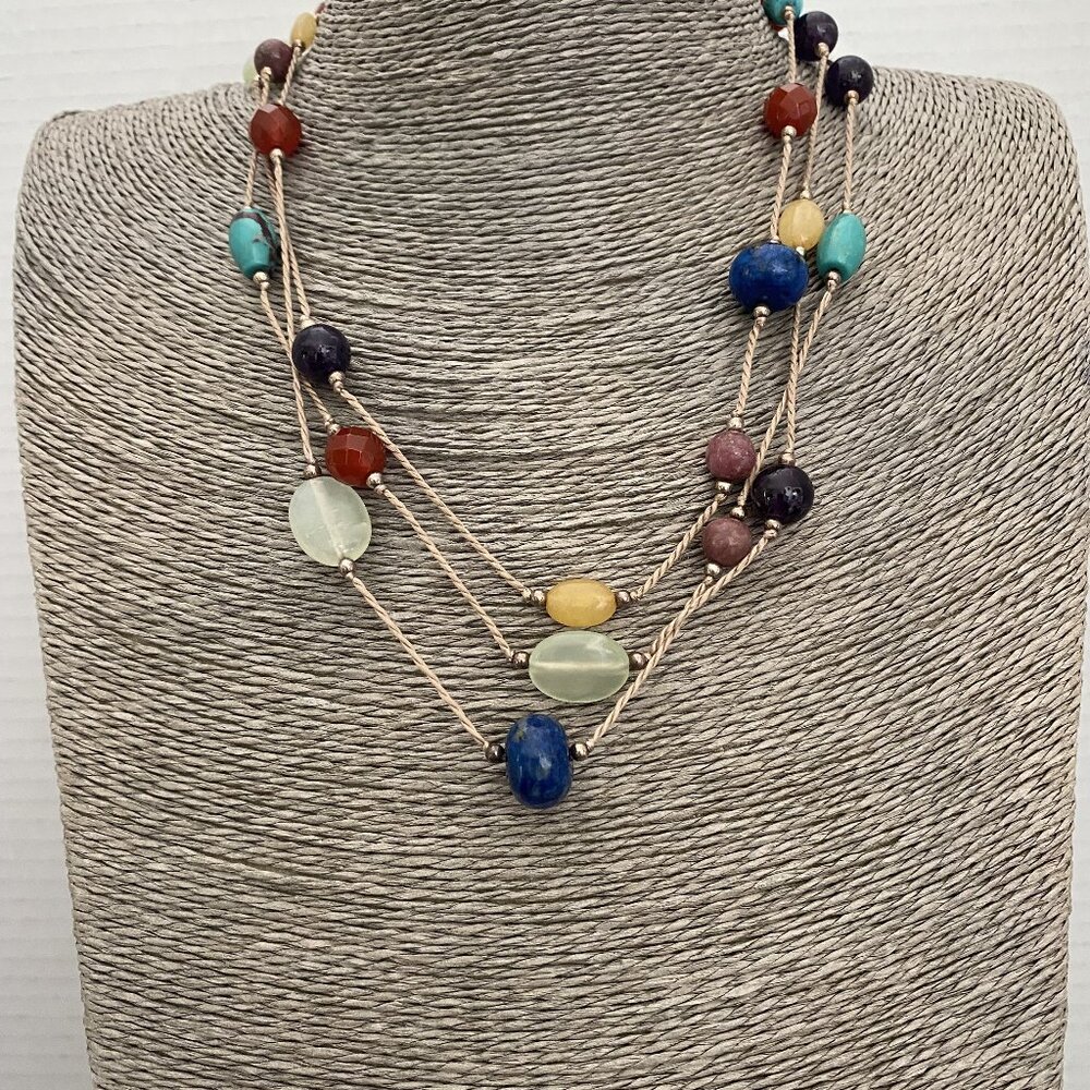 Multi Strand Gemstone Necklace
